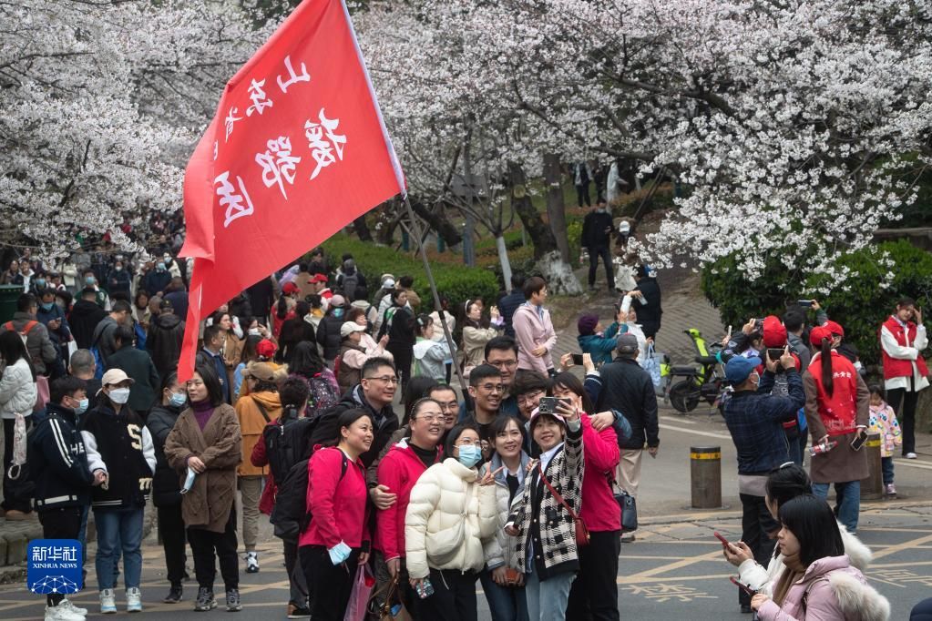 新华全媒+｜武汉大学邀请抗疫医护人员赏樱