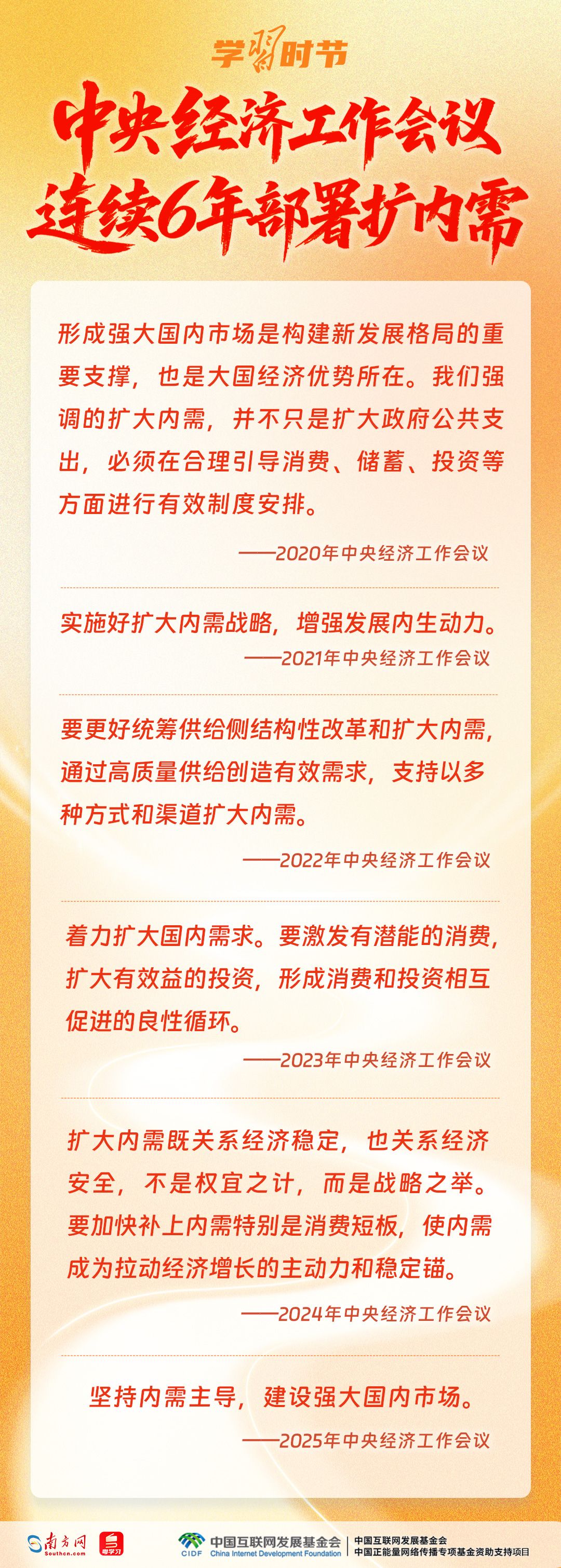 学习时节｜总书记的战略远见：连续6年部署扩内需